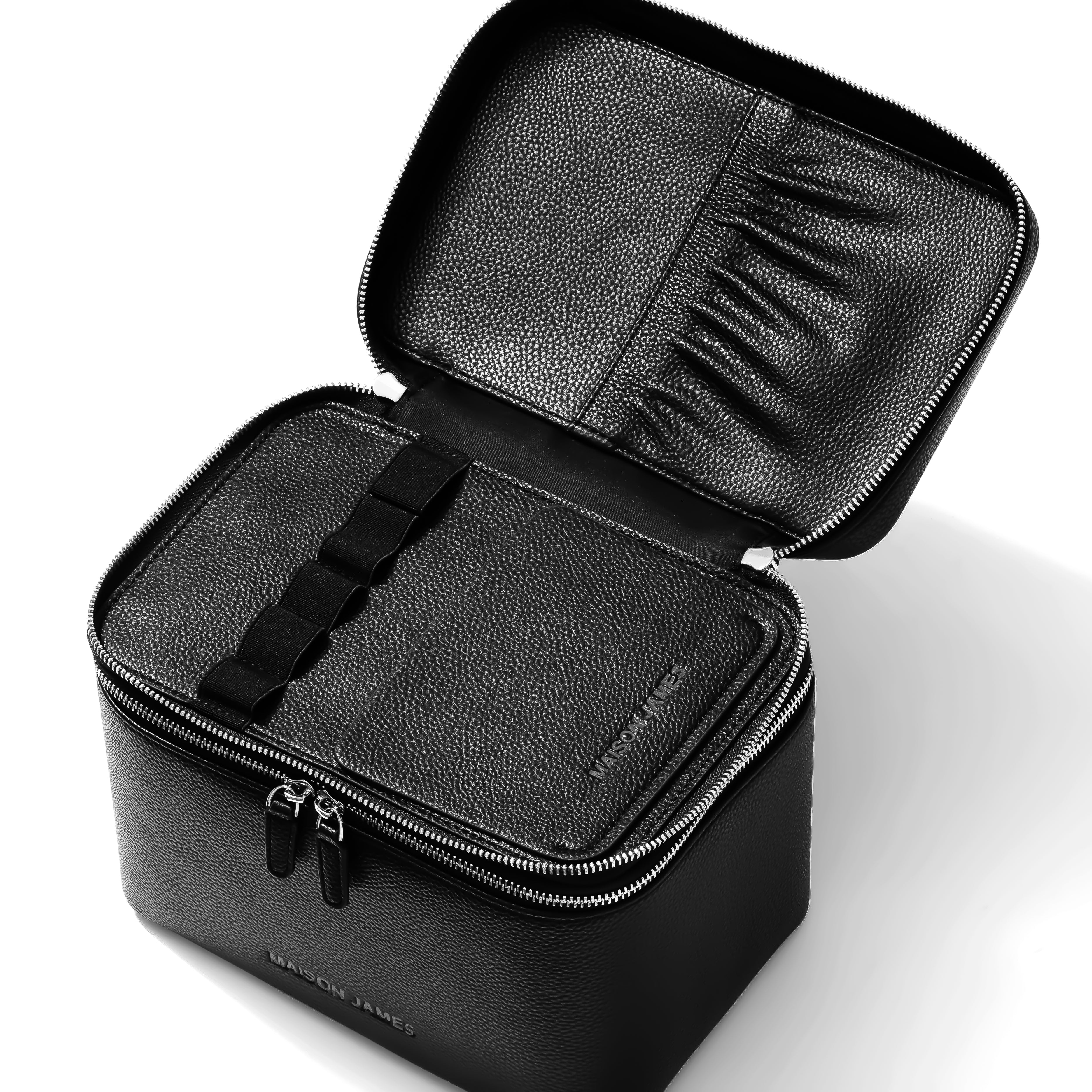 Maison James, Vanity Case, Duo Vanity Case, Large Vanity Case, Black Vanity Case, Best Vanity Case, Luxury Vanity Case, Makeup Case, Train Trunk, Makeup Bag, Makeup Organizer.