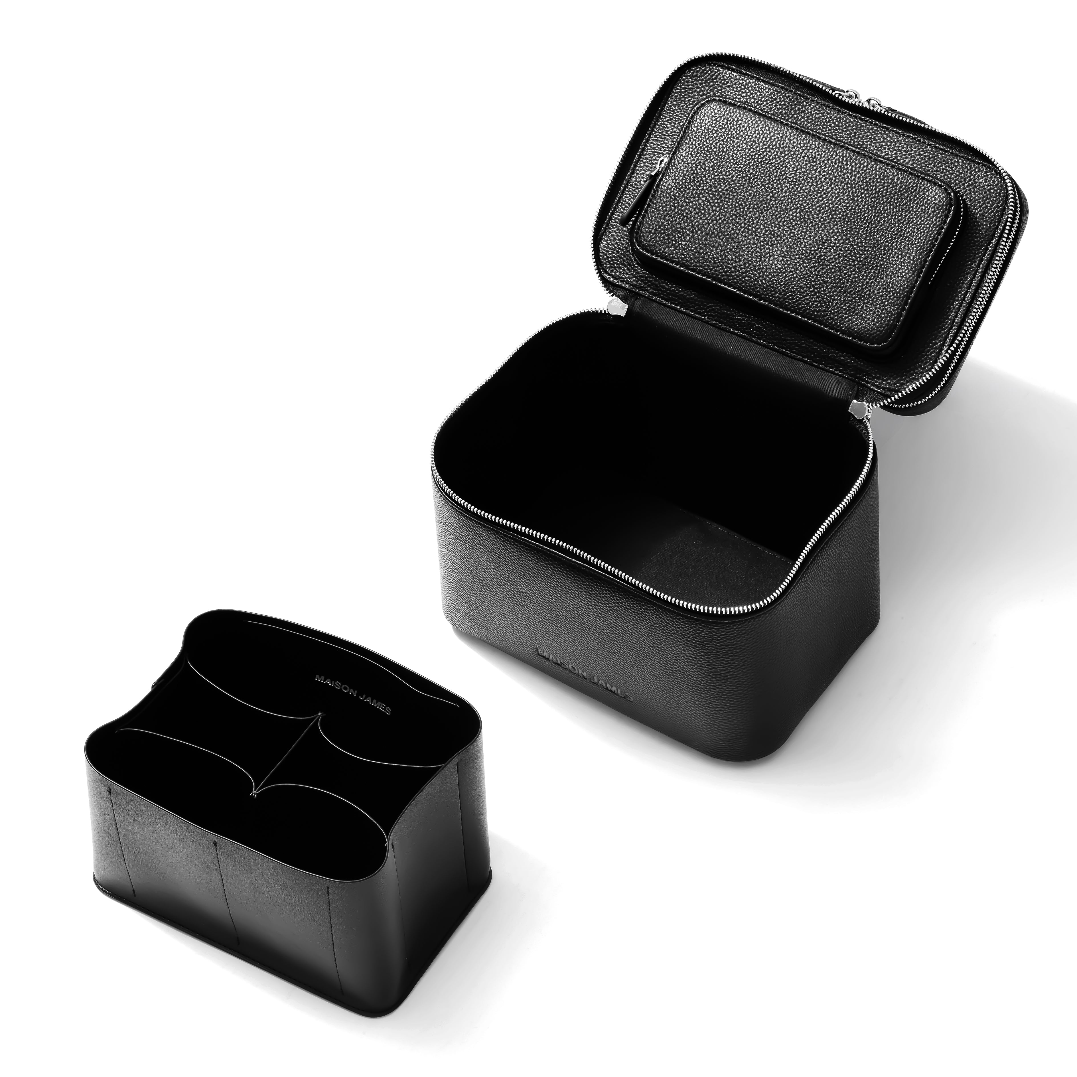 Maison James, Vanity Case, Duo Vanity Case, Large Vanity Case, Black Vanity Case, Best Vanity Case, Luxury Vanity Case, Makeup Case, Train Trunk, Makeup Bag, makeup organizer