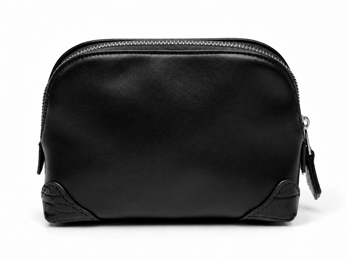 The Maison James Black Pouch Luxury makeup bag luxury makeup pouch cosmetic bag cosmetic pouch black zip pouch black vanity case