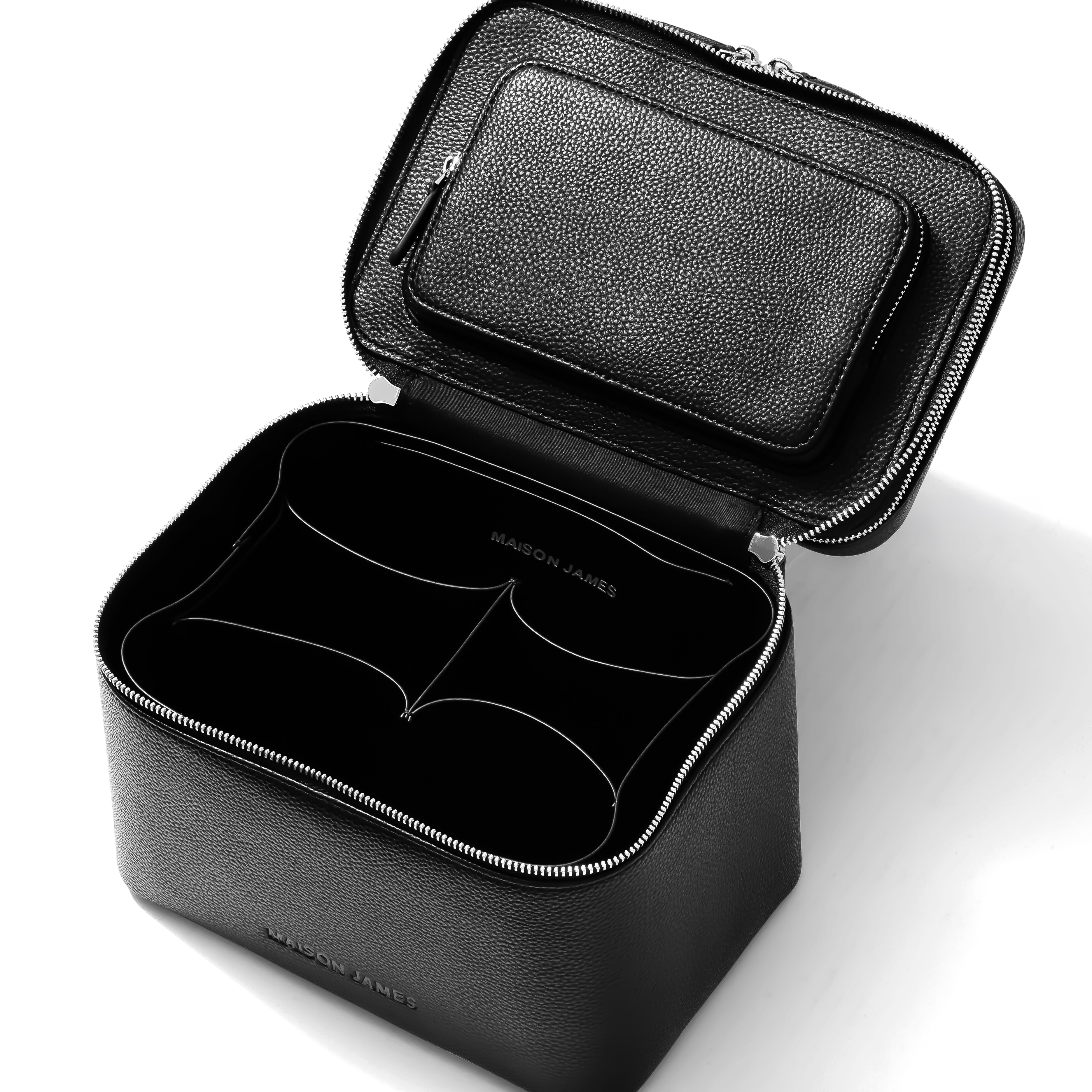 Maison James, Vanity Case, Duo Vanity Case, Large Vanity Case, Black Vanity Case, Best Vanity Case, Luxury Vanity Case, Makeup Case, Train Trunk, Makeup Bag, Makeup Organizer