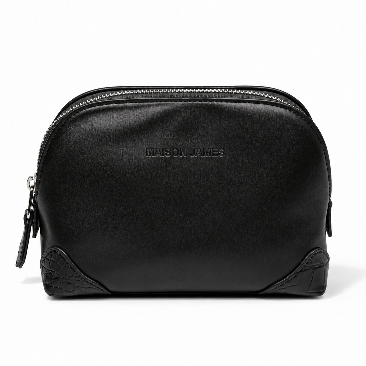 The Maison James Black Pouch Luxury makeup bag luxury makeup pouch cosmetic bag cosmetic pouch black zip pouch black vanity case
