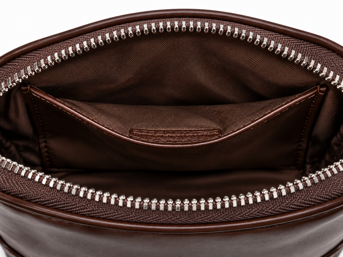 Maison James Cosmetic Pouch Makeup bag vegan leather makeup bag luxury makeup pouch zip pouch Zip makeup bag